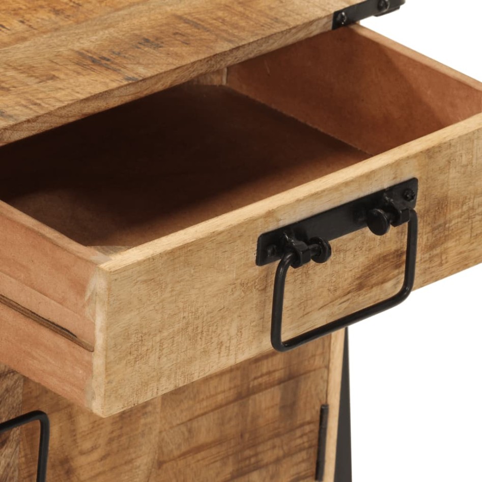 Mesita de noche madera maciza de mango 40x30x42