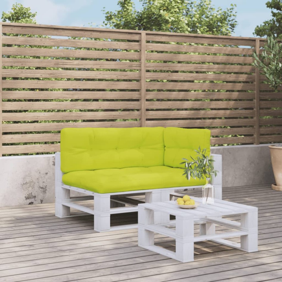 Cojines para sofá de palets 3 unidades tela verde