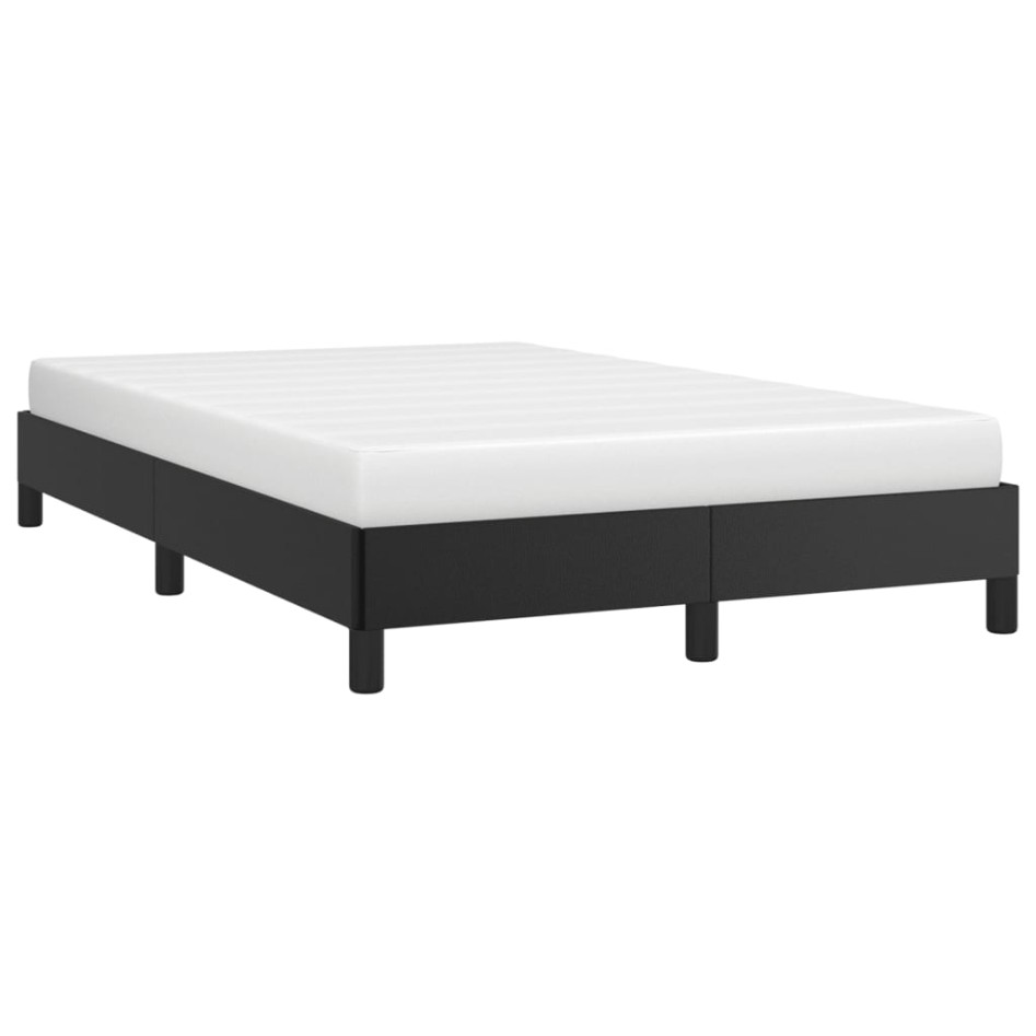 Estructura de cama sin colchón cuero sintético negro 120x190