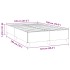 Estructura de cama sin colchón tela gris claro 120x190