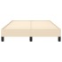 Estructura de cama sin colchón tela crema 120x190