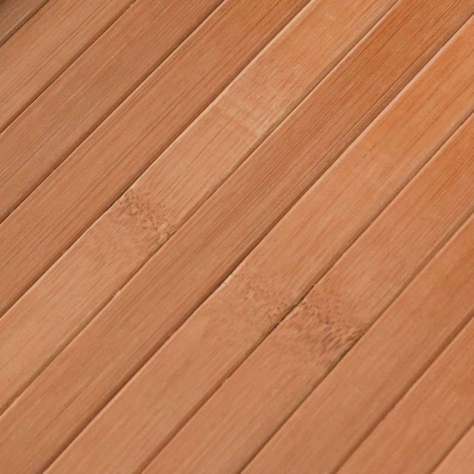 Alfombra rectangular bambú color natural 80x1000