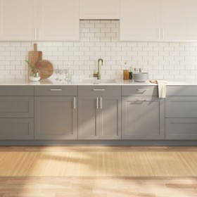 Alfombra rectangular bambú color natural claro 80x1000