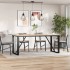 Tablero de mesa rectangular 4 uds madera de pino 90x45x1,7