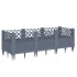 Jardinera con clavijas PP azul gris 123,5x43,5x43,5