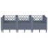 Jardinera con clavijas PP azul gris 123,5x43,5x43,5
