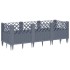 Jardinera con clavijas PP azul gris 123,5x43,5x43,5