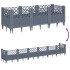 Jardinera con clavijas PP azul gris 123,5x43,5x43,5