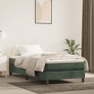 Estructura cama sin colchón terciopelo verde oscuro 100x200 cm