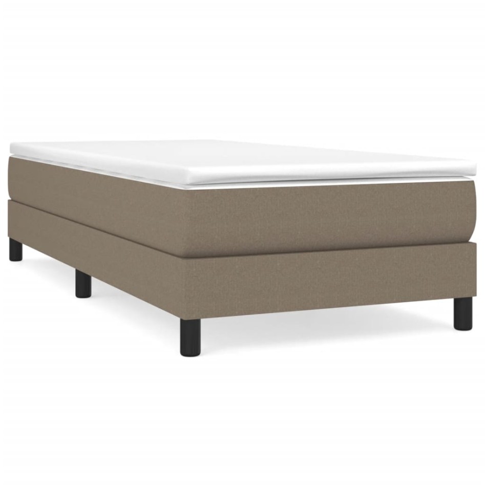 Estructura de cama sin colchón tela gris taupe 80x200