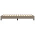 Estructura de cama sin colchón tela gris taupe 80x200