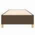 Estructura de cama sin colchón tela marrón oscuro 80x200