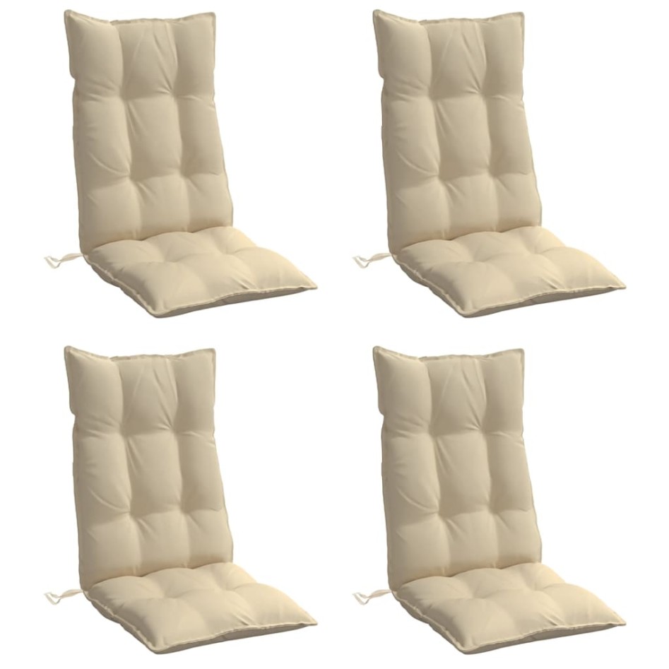 Cojines de silla con respaldo alto 4 uds tela Oxford