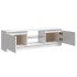 Mueble de TV con luces LED blanco brillante 120x30x35,5