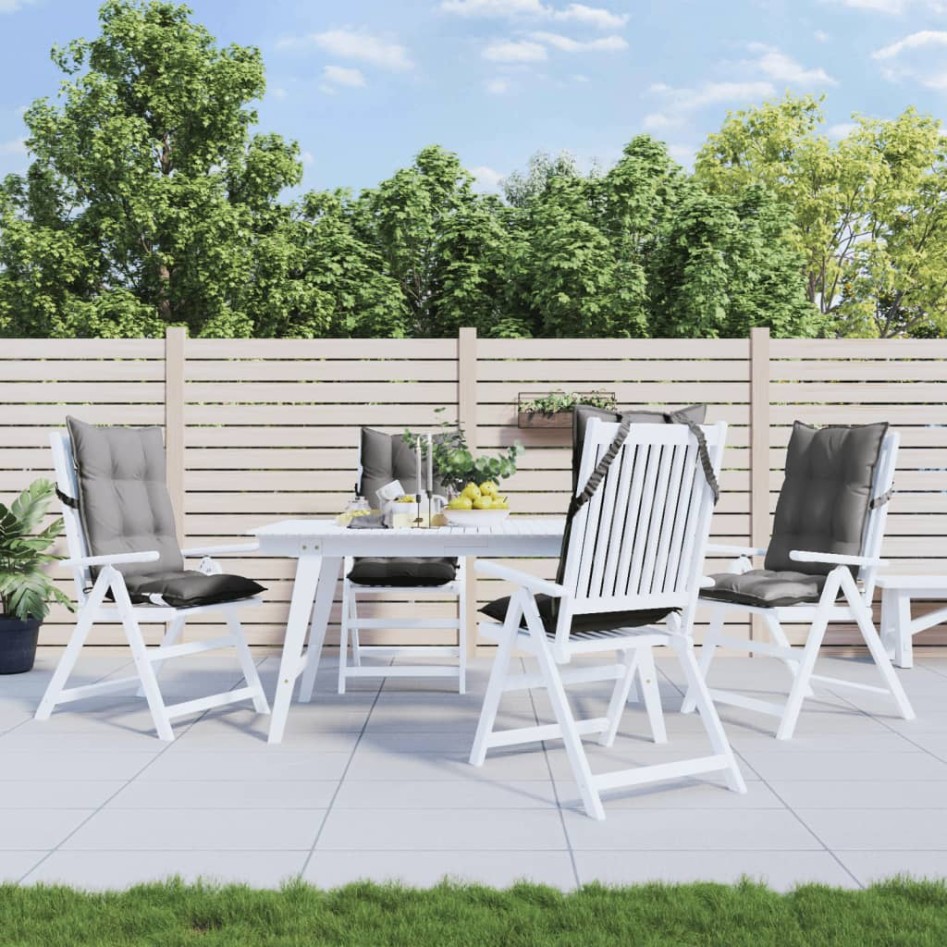 Cojines de silla con respaldo alto 4 uds tela Oxford