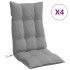 Cojines de silla con respaldo alto 4 uds tela Oxford