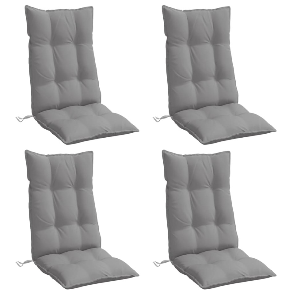 Cojines de silla con respaldo alto 4 uds tela Oxford