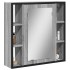 Armario con espejo de baño madera gris Sonoma 60x16x60
