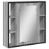 Armario con espejo de baño madera gris Sonoma 60x16x60