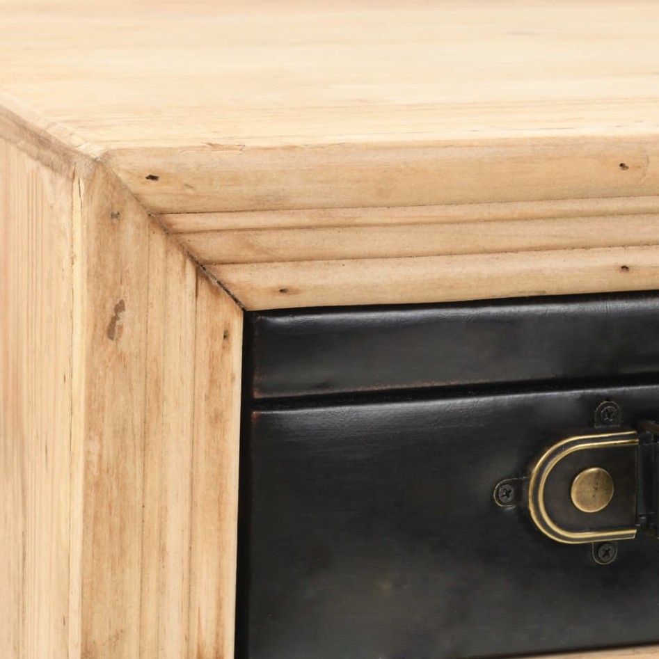 Mesita de noche de madera maciza de abeto 43x38x50