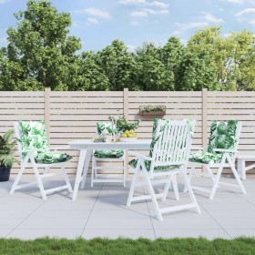 Cojines para silla respaldo bajo 4 uds tela estampado de