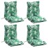 Cojines para silla respaldo bajo 4 uds tela estampado de