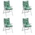 Cojines para silla respaldo bajo 4 uds tela estampado de