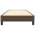 Estructura de cama sin colchón tela marrón oscuro 90x200