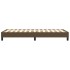Estructura de cama sin colchón tela marrón oscuro 90x200