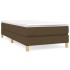 Estructura de cama sin colchón tela marrón oscuro 90x190