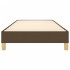Estructura de cama sin colchón tela marrón oscuro 90x190