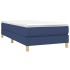 Estructura de cama sin colchón tela azul 100x200