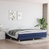 Cama sin colchón tela azul 200x200