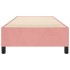 Estructura de cama sin colchón terciopelo rosa 90x190