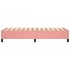 Estructura de cama sin colchón terciopelo rosa 90x190
