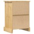 Mesita de noche Corona madera maciza de pino 45x35x64