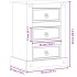 Mesita de noche Corona madera maciza de pino 45x35x64