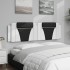 Cabecero de cama acolchado cuero sintético blanco negro 180