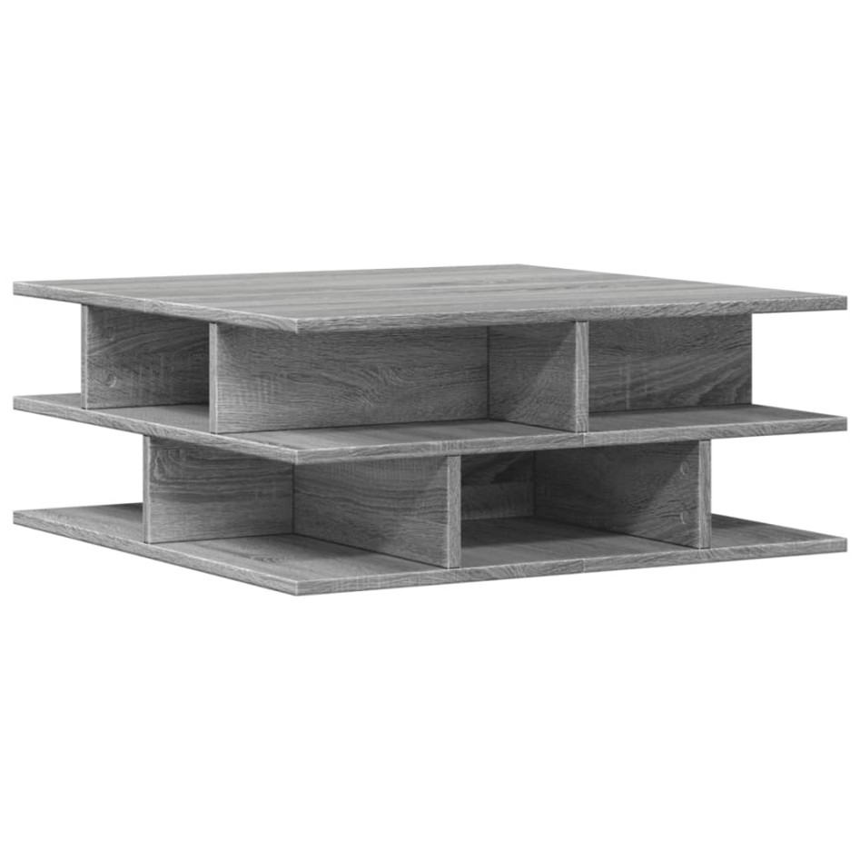 Mesa de centro madera de ingeniería gris Sonoma 70x70x29