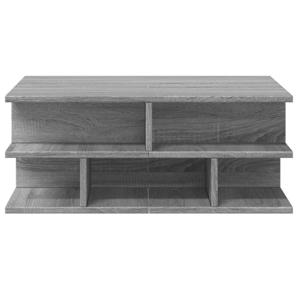 Mesa de centro madera de ingeniería gris Sonoma 70x70x29