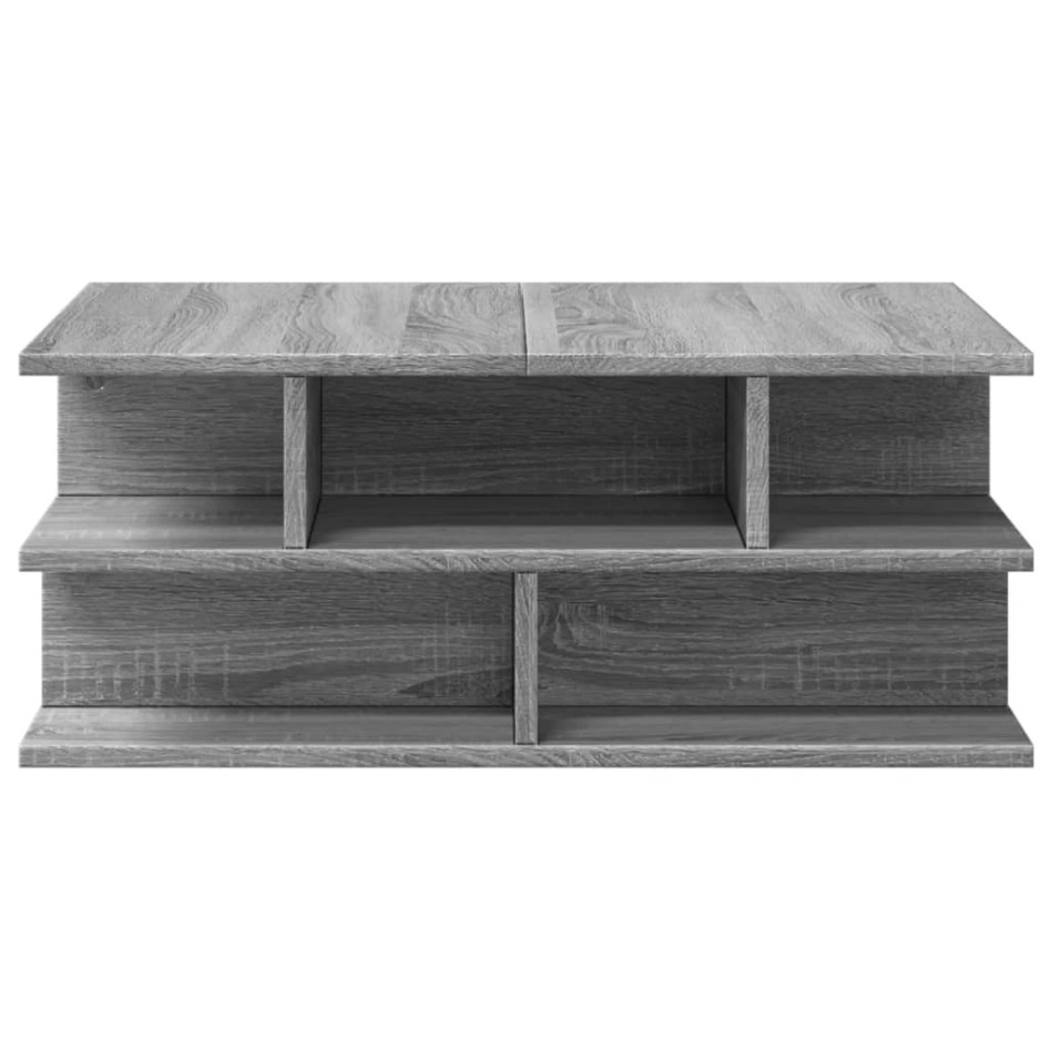 Mesa de centro madera de ingeniería gris Sonoma 70x70x29