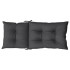 Cojines silla respaldo alto 2 uds tela gris antracita