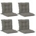 Cojines para silla respaldo bajo 4 ud tela gris oscuro