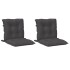 Cojines silla respaldo bajo 2 ud tela gris antracita