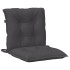 Cojines silla respaldo bajo 2 ud tela gris antracita