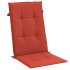 Cojines silla respaldo alto 6 uds tela rojo melange 120x50x4