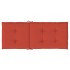 Cojines silla respaldo alto 6 uds tela rojo melange 120x50x4