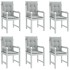 Cojines para silla respaldo bajo 6 ud tela gris claro