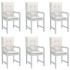 Cojines silla respaldo bajo 6 ud tela crema melange 100x50x4