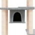 Rascador para gatos con postes de sisal gris claro 176